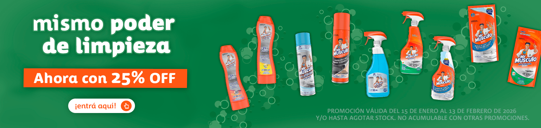 Mr músculo 25% off