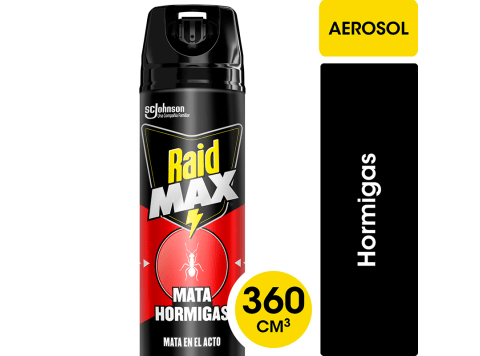 Insecticida Raid mata hormigas Aerosol 360 cm3