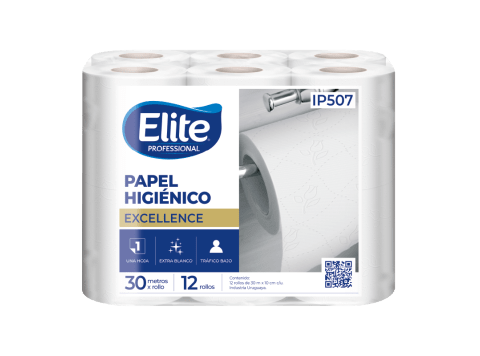 Papel higiénico en rollo Elite Professional IP507 hoja simple Funda x 48 rollos de 30 m