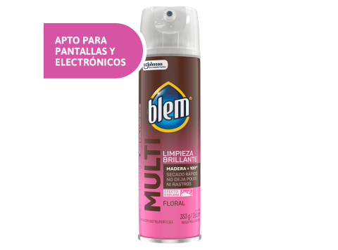 Limpiador multisuperficies y electrónicos Blem fragancia floral Aerosol 360 cm3