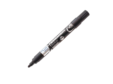 Marcador permanente Plus Office Marker color negro 1.3 mm