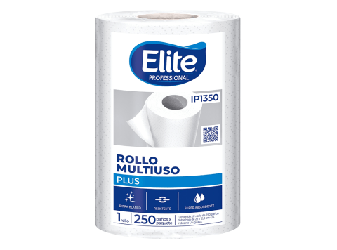 Toalla de cocina Elite Professional IP1350 hoja doble rollo de 250 paños