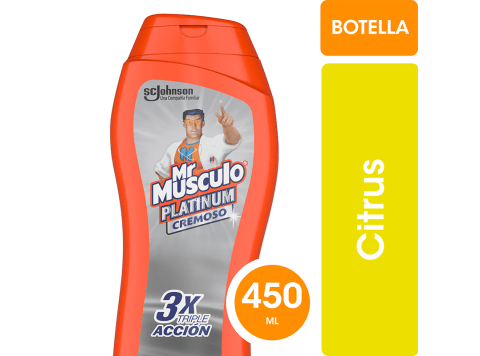 Limpiador en crema Mr Musculo fragancia citrus Botella 450 cc